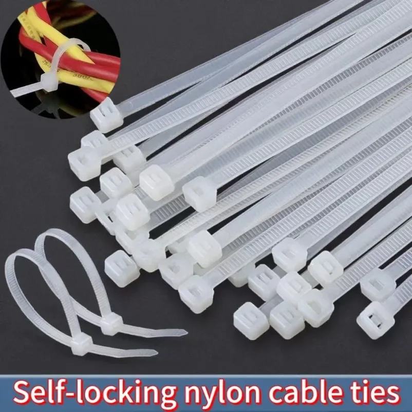 500Pcs Plastic Nylon Cable Ties Self-locking Cord Ties Straps Adjustable Cables Fastening Loop Home Office Wire Zip Ties
500Pcs Plastic Nylon Cable Ties Self-locking Cord Ties Straps Adjustable Cables Fastening Loop Home Office Wire Zip Ties