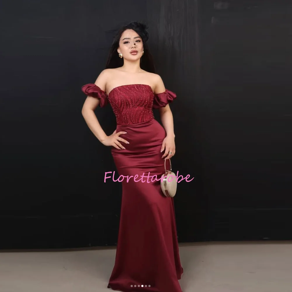 Exquisite Satin Mermaid Evening Gown Off-the-Shoulder Sequin Beads Bodice Formal Prom Dresses Chic Elegant Party Customized
Exquisite Satin Mermaid Evening Gown Off-the-Shoulder Sequin Beads Bodice Formal Prom Dresses Chic Elegant Party Customized