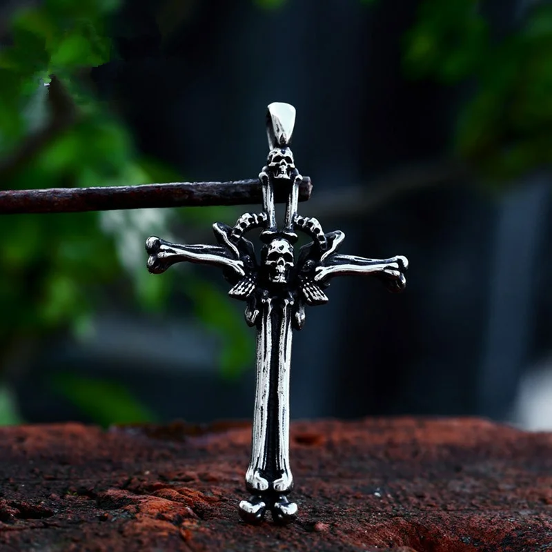 New Stainless Steel Bone Skull Religion Cross Men Women Necklaces Pendants Punk Trendy Fashion Jewelry Accessories Wholesale
New Stainless Steel Bone Skull Religion Cross Men Women Necklaces Pendants Punk Trendy Fashion Jewelry Accessories Wholesale