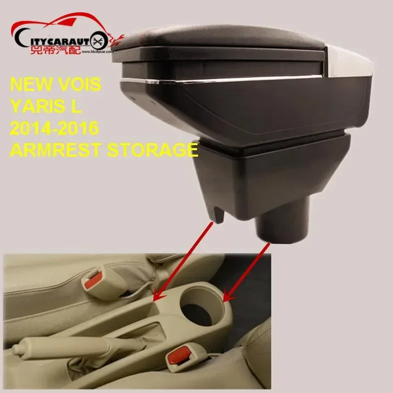 CITYCARAUTO USB FOR NEW VOIS YARIS L Car armrest box central Storage box with cup holder LED USB FOR NEW VOIS YARIS L 2014-16
CITYCARAUTO USB FOR NEW VOIS YARIS L Car armrest box central Storage box with cup holder LED USB FOR NEW VOIS YARIS L 2014-16