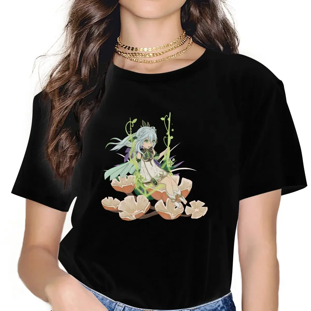 Cute Nahida Print Women T-shirt Fashion Genshin Impact Short Sleeve T Shirt Harajuku 2024 New Summer Casual Y2k Clothing Tops
Cute Nahida Print Women T-shirt Fashion Genshin Impact Short Sleeve T Shirt Harajuku 2024 New Summer Casual Y2k Clothing Tops