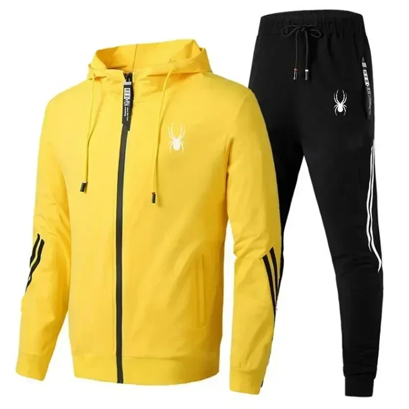 Spring /Autumn Running Breathable and Fashionable Fitness Set for Men a Two-piece Casual Zipper Jacket and Sport Pants Outerwear
Spring /Autumn Running Breathable and Fashionable Fitness Set for Men a Two-piece Casual Zipper Jacket and Sport Pants Outerwear
