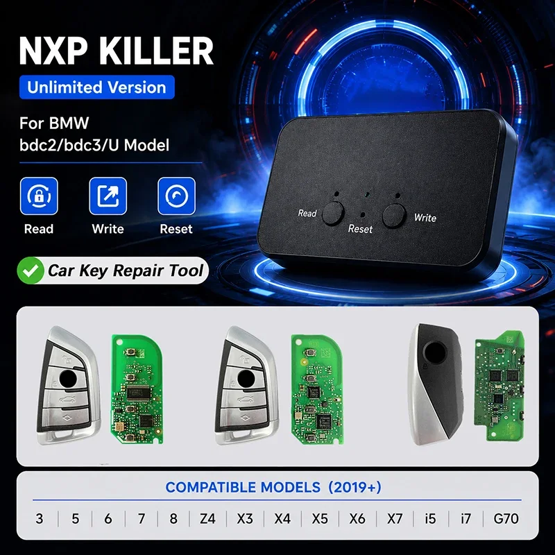 CNP259 NXP Killer With Adapter For Spare Key Adding N5F-ID21A / ID21B / ID21C IYZBK1 For For BMW 3 5 6 7 8 Z4 X3 X4 X5 X6 X7 i5
CNP259 NXP Killer With Adapter For Spare Key Adding N5F-ID21A / ID21B / ID21C IYZBK1 For For BMW 3 5 6 7 8 Z4 X3 X4 X5 X6 X7 i5