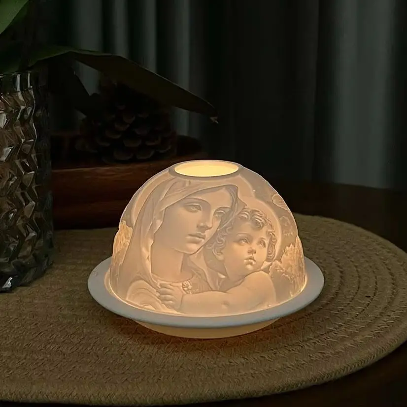 Pray Angel Vintage Jesus Lithophane Porcelain Lamp Tealight Candle Holder for Christmas Gift X' mas Church SPA Soak In The Tub
Pray Angel Vintage Jesus Lithophane Porcelain Lamp Tealight Candle Holder for Christmas Gift X' mas Church SPA Soak In The Tub