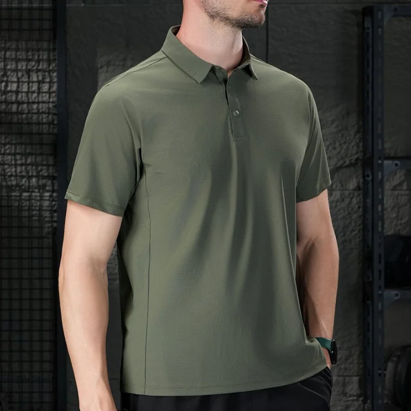 Fitness Polo Shirt Men's Short Sleeve Shirts Button Down Quick Dry Breathable Elastic Tee Sports Fishing Muscle Light Luxury
Fitness Polo Shirt Men's Short Sleeve Shirts Button Down Quick Dry Breathable Elastic Tee Sports Fishing Muscle Light Luxury