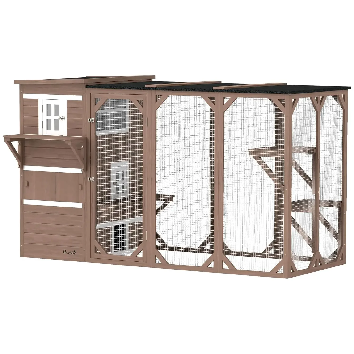 Catio Outdoor Cat Enclosure, Large Wood Kitten Cat House Enclosure with 3-Level Design, Weatherproof Roof, Big, Customized
Catio Outdoor Cat Enclosure, Large Wood Kitten Cat House Enclosure with 3-Level Design, Weatherproof Roof, Big, Customized