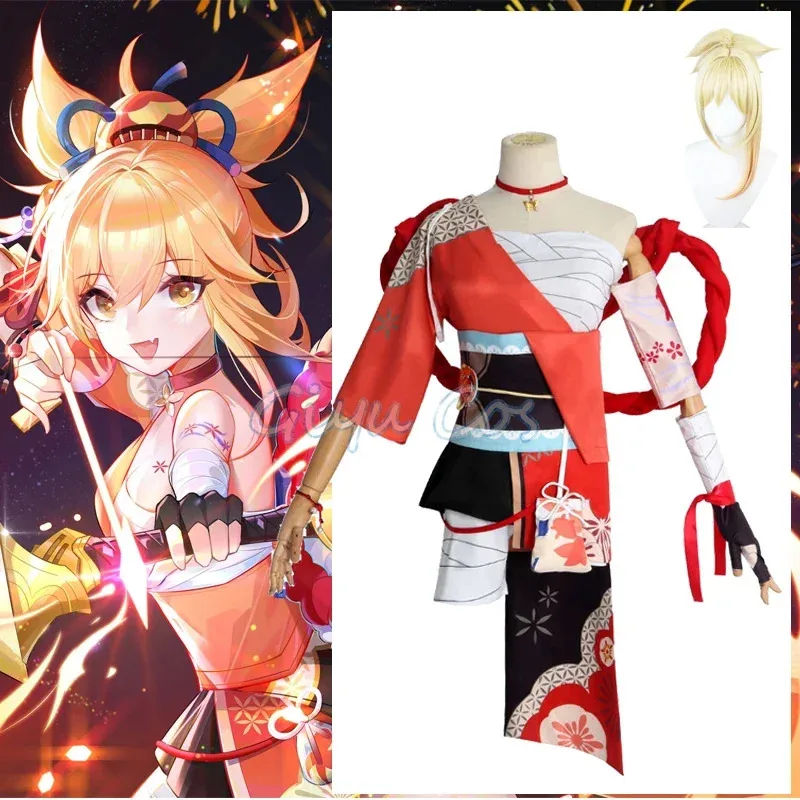 Genshin Impact Yoimiya Cosplay Costume Adult Carnival Uniform Wig Anime Halloween Party Costumes Masquerade Women Game
Genshin Impact Yoimiya Cosplay Costume Adult Carnival Uniform Wig Anime Halloween Party Costumes Masquerade Women Game