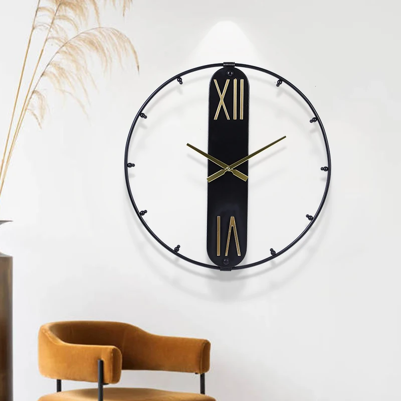 -60cm large Custom Modern wall mounted clock iron wall decor clock light luxury living room decoration
-60cm large Custom Modern wall mounted clock iron wall decor clock light luxury living room decoration