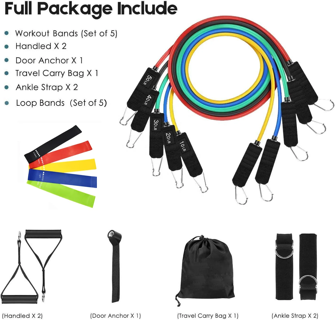 Handheld Latex Tube Resistance Band Set Home Bodybuilding Strength Workout Gear
Handheld Latex Tube Resistance Band Set Home Bodybuilding Strength Workout Gear