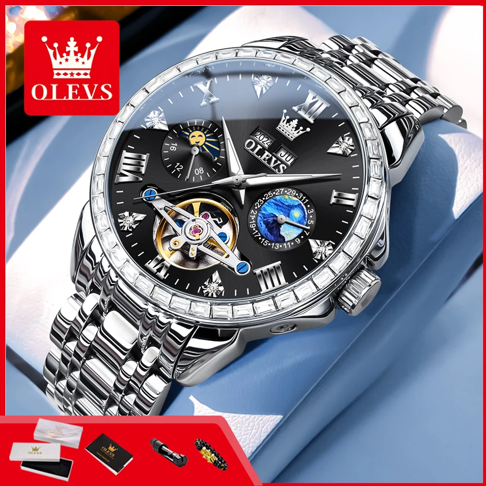 OLEVS 6712 Original Mens Watch Moon Phase Hollow Luminous Day Date Automatic Mechanical Watches for Man Business
OLEVS 6712 Original Mens Watch Moon Phase Hollow Luminous Day Date Automatic Mechanical Watches for Man Business