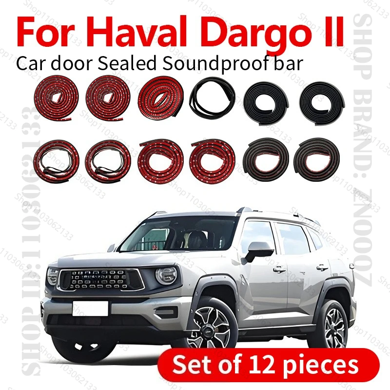 For 2023-2025 Haval Dargo II Car Door Seal Strip Rubber Double Layer Sealing Protector Soundproof Strip Seal Strip 12PCS Set
For 2023-2025 Haval Dargo II Car Door Seal Strip Rubber Double Layer Sealing Protector Soundproof Strip Seal Strip 12PCS Set