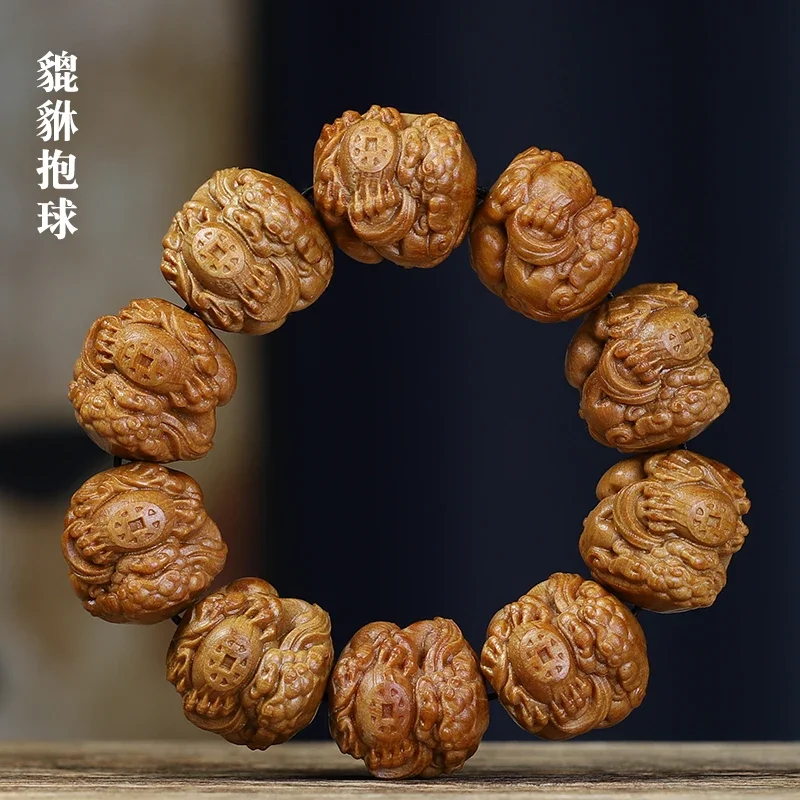 Sandalwood Carving Bamboo Ball Bracelet Buddha Beads Ebony Men's and Women's Wooden Hand Toy Rosary Bracelet Ornament
Sandalwood Carving Bamboo Ball Bracelet Buddha Beads Ebony Men's and Women's Wooden Hand Toy Rosary Bracelet Ornament
