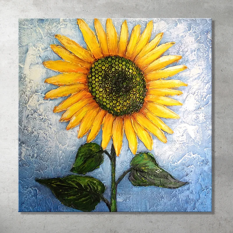 Large Modern Sunflower Hand Painted Oil Pianting On Canvas,Wall Art,Home Decor For Living Room Flower Pictures Mural (No Frame)
Large Modern Sunflower Hand Painted Oil Pianting On Canvas,Wall Art,Home Decor For Living Room Flower Pictures Mural (No Frame)