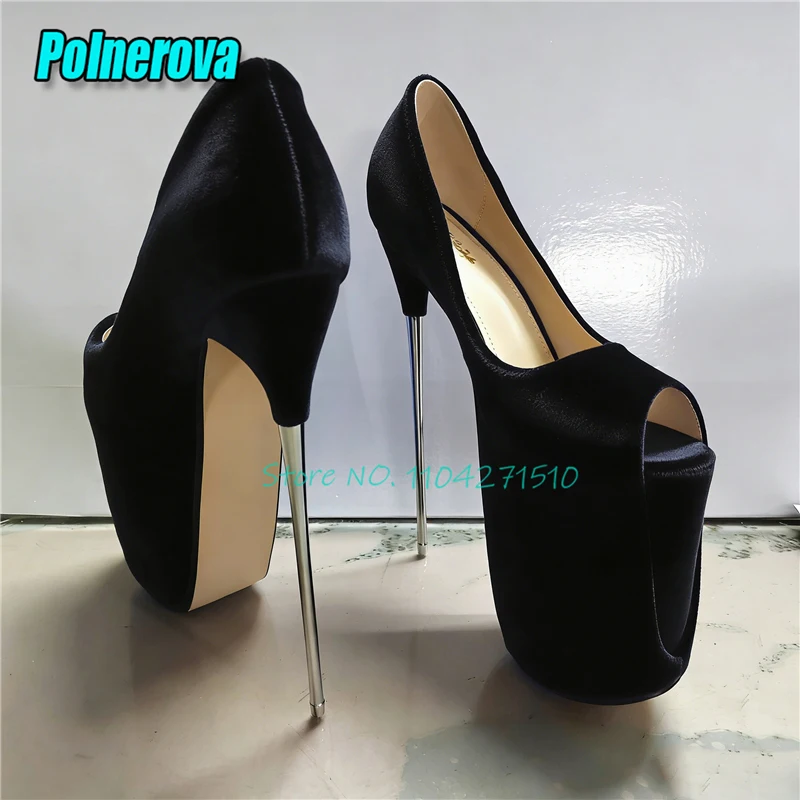 Black Suede Chunky Platform 22CM High Heels for Women Dark Blue Peep Toe Shallow 19CM Thin Heel Pumps Sexy Ladies Party Shoes
Black Suede Chunky Platform 22CM High Heels for Women Dark Blue Peep Toe Shallow 19CM Thin Heel Pumps Sexy Ladies Party Shoes