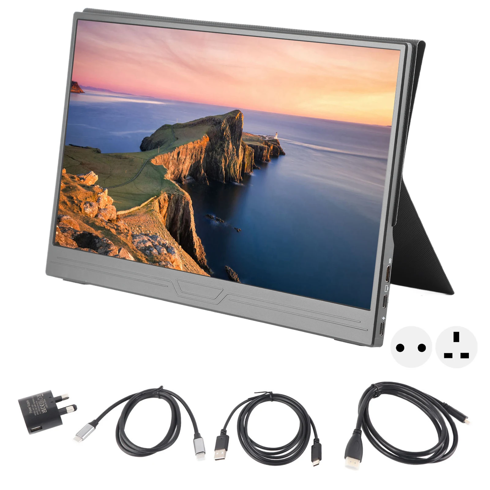Computer Display 100-240V Portable Monitor 1920x1080 Resolution 178 Degree 16:9 Widescreen 14in Dual Speakers for Mobile Phone
Computer Display 100-240V Portable Monitor 1920x1080 Resolution 178 Degree 16:9 Widescreen 14in Dual Speakers for Mobile Phone