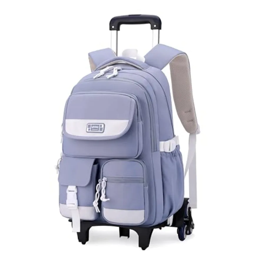 Rolling Backpack for Girls, Backpack with Wheels for Boys, Roller Trolley Bags Wheeled School Bookbag Blue-6 wheels
Rolling Backpack for Girls, Backpack with Wheels for Boys, Roller Trolley Bags Wheeled School Bookbag Blue-6 wheels