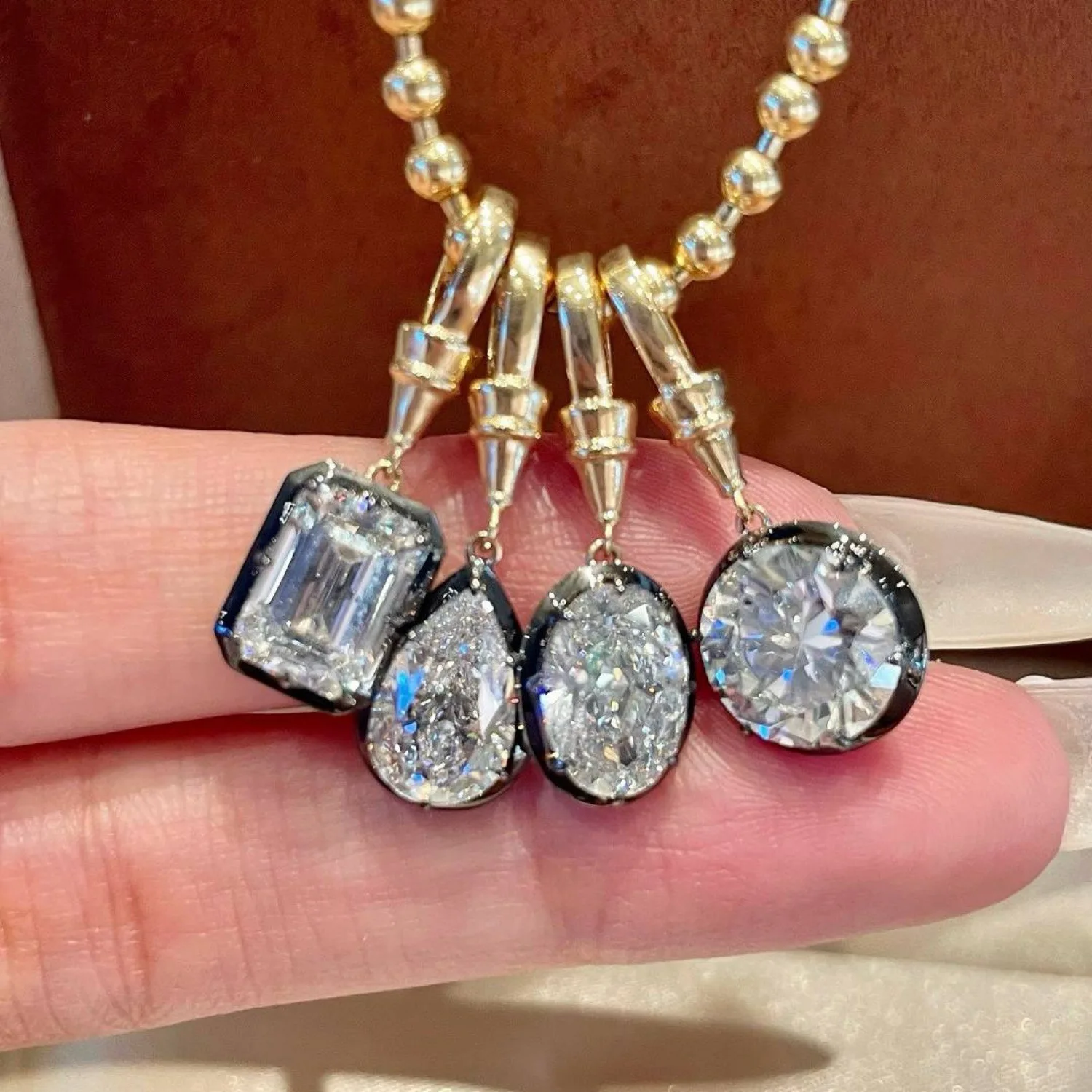 Ins Influencer 316L Fashion Stainless Steel Geometric Pendant Black Gold PVD Plated Emerald/Marquise/Hexagon Zircon Men Necklace
Ins Influencer 316L Fashion Stainless Steel Geometric Pendant Black Gold PVD Plated Emerald/Marquise/Hexagon Zircon Men Necklace