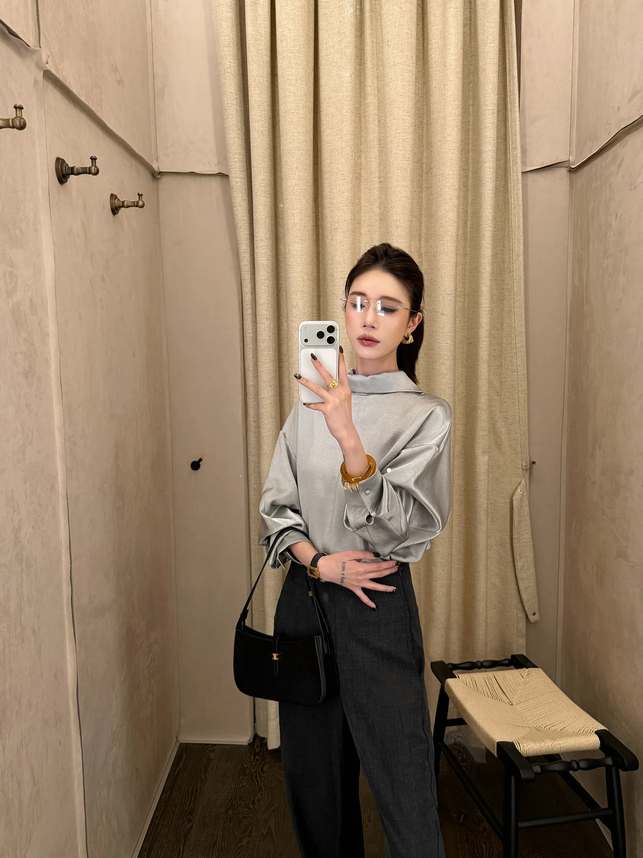 KINSE·YUN Rabbit Ear irt Spring Summer Edition Luxury Acetate High Design Sense Sa irt KSY2699 Women's Busin Casual ...
KINSE·YUN Rabbit Ear irt Spring Summer Edition Luxury Acetate High Design Sense Sa irt KSY2699 Women's Busin Casual ...