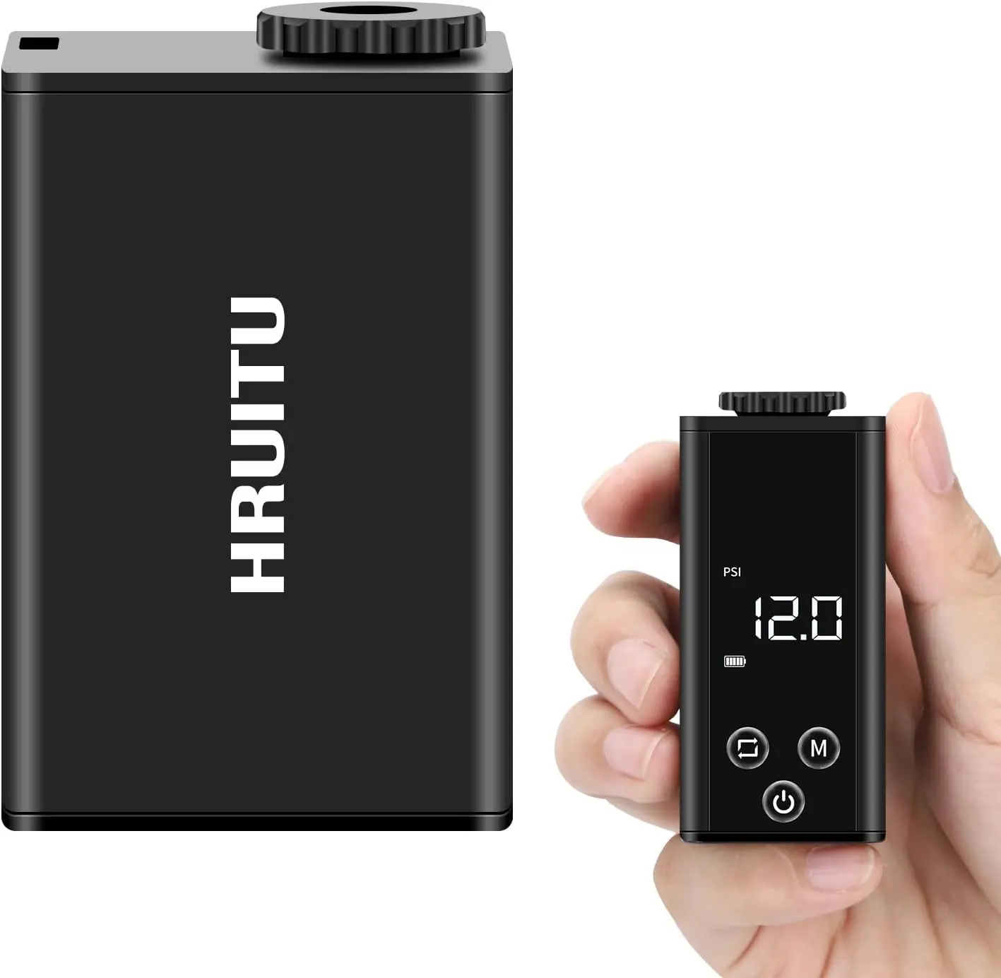 Tiny Pump Mini Bike Tire Pump 120PSI, Type-C Rechargeable Electric Air Pump with Gauge, Auto Stop, Presta & Schrader Valve
Tiny Pump Mini Bike Tire Pump 120PSI, Type-C Rechargeable Electric Air Pump with Gauge, Auto Stop, Presta & Schrader Valve