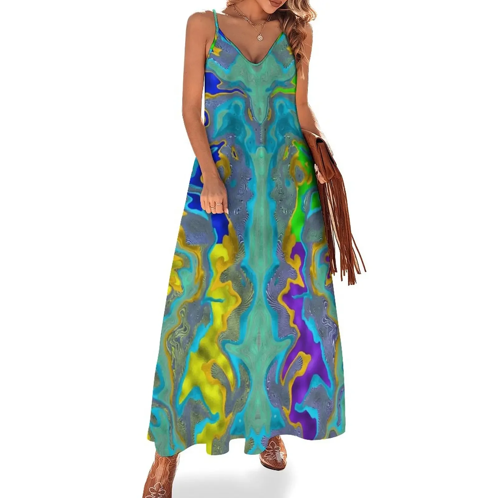 Hologramish Sleeveless Dress Long veiled dresses chic and elegant woman dress dress for women 2025
Hologramish Sleeveless Dress Long veiled dresses chic and elegant woman dress dress for women 2025