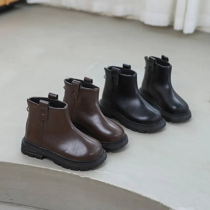 2025 Winter Girls Short Leather Boots Britain Style Non-slip Kids Fashion Princess Ankle Boots Round-toe Children Boots
2025 Winter Girls Short Leather Boots Britain Style Non-slip Kids Fashion Princess Ankle Boots Round-toe Children Boots