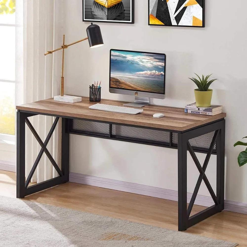 Industrial Home Office Desks, Rustic Wood Computer Desk, Farmhouse Sturdy Metal Writing Desk (60 Inch, Vintage Oak)
Industrial Home Office Desks, Rustic Wood Computer Desk, Farmhouse Sturdy Metal Writing Desk (60 Inch, Vintage Oak)