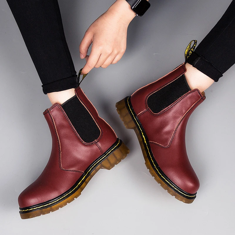 Unisex Autumn Breathable Leather Ankle Boots Smooth Leather Platform Chelsea Boots for Women Men Platform Boots Shoes for Men
Unisex Autumn Breathable Leather Ankle Boots Smooth Leather Platform Chelsea Boots for Women Men Platform Boots Shoes for Men