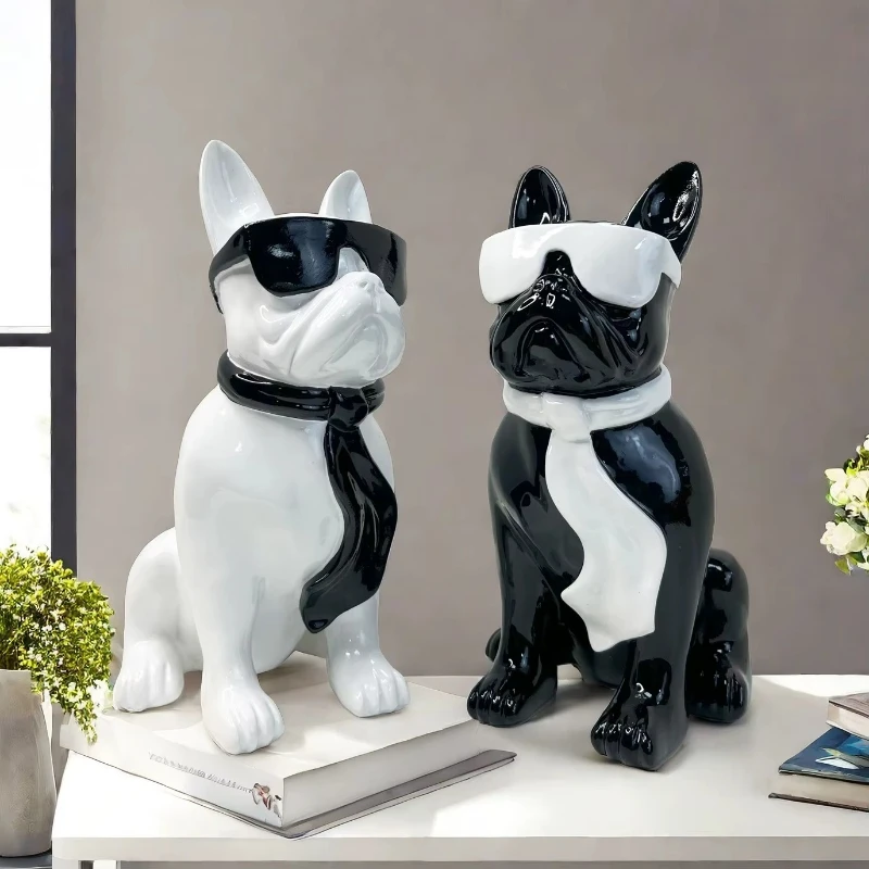 Resin Dog Statues with Sunglasses Cute Animals Figurines Desktop Sculptures for Home Office Living Room Decor Friend's Gift
Resin Dog Statues with Sunglasses Cute Animals Figurines Desktop Sculptures for Home Office Living Room Decor Friend's Gift