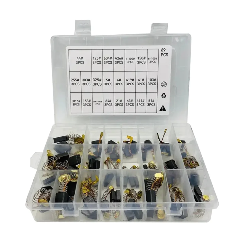 A20F-69Pcs Electric Motor Carbon Brushes For Power Tool Replacement Parts For The Maintenance Of Carbon Brush Motors
A20F-69Pcs Electric Motor Carbon Brushes For Power Tool Replacement Parts For The Maintenance Of Carbon Brush Motors