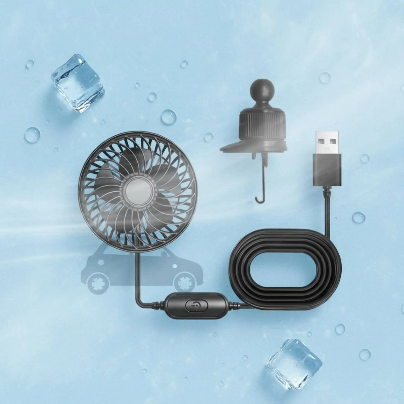 Car Air Vent Fan Compact Size Vehicle Clip Fan Quiet Brushless Engine 360° Rotatable for Drivers
Car Air Vent Fan Compact Size Vehicle Clip Fan Quiet Brushless Engine 360° Rotatable for Drivers
