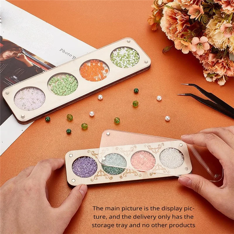 High Quality 2Pcs Wooden Jewelry Storage Tray With Lid 2 Sizes Wood Bead Board With Lid 4 Slot Old Lace Bead Storage Organizer
High Quality 2Pcs Wooden Jewelry Storage Tray With Lid 2 Sizes Wood Bead Board With Lid 4 Slot Old Lace Bead Storage Organizer