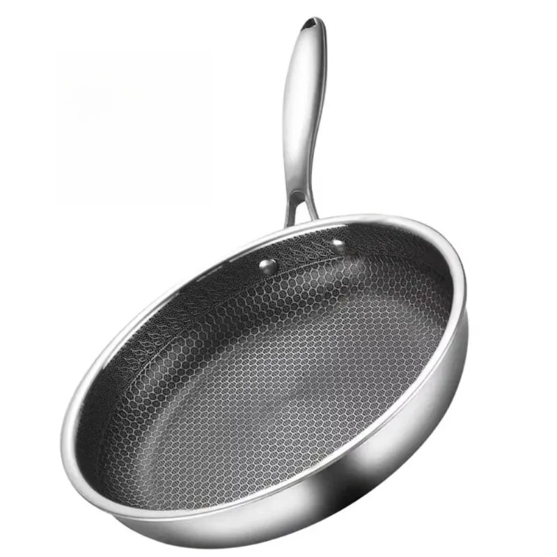 Stainless Steel Honeycomb Frying Pan, Non-Stick Uncoated Skillet for Thick Meat, Induction Gas Cookware, Heavy Duty PFOA-Free
Stainless Steel Honeycomb Frying Pan, Non-Stick Uncoated Skillet for Thick Meat, Induction Gas Cookware, Heavy Duty PFOA-Free