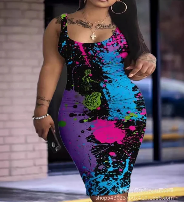 New fashionable long sleeved printed casual Baroque leopard print sleeveless tight fitting dress
New fashionable long sleeved printed casual Baroque leopard print sleeveless tight fitting dress