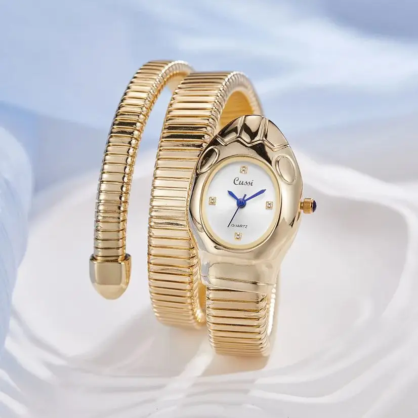 New Luxury Gold Silver Snake Shaped Quartz Watch For Women Elegant Fashionable Bracelet Watches Creative Personalized Wristwatch
New Luxury Gold Silver Snake Shaped Quartz Watch For Women Elegant Fashionable Bracelet Watches Creative Personalized Wristwatch