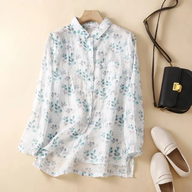 2024 Spring Autumn Women's New Cotton Linen Loose Shirts Female Long Sleeve Casual Shirt Ladies Print Buttons Blouses J303
2024 Spring Autumn Women's New Cotton Linen Loose Shirts Female Long Sleeve Casual Shirt Ladies Print Buttons Blouses J303