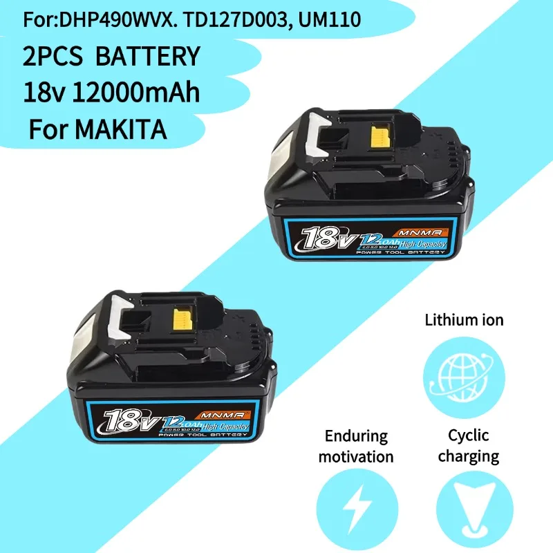 Lithium battery 18V 12mAh rechargeable battery suitable for Makita BL1840 BL1850 BL1860 battery 3A charger
Lithium battery 18V 12mAh rechargeable battery suitable for Makita BL1840 BL1850 BL1860 battery 3A charger