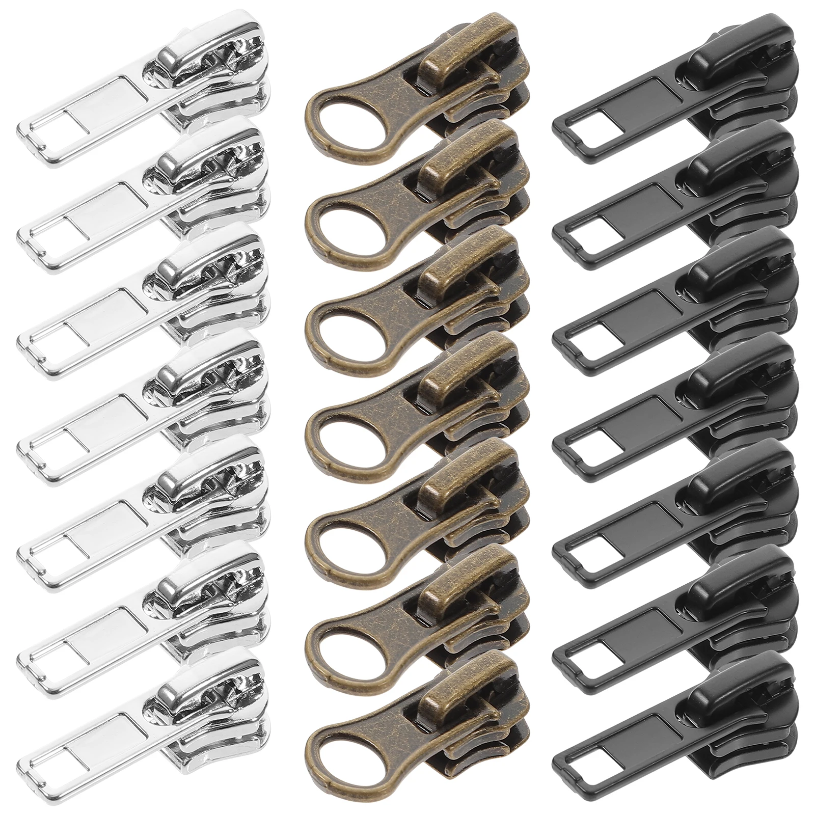 57pcs Zipper Heads Set Durable Metal Replacement for Bags Clothes DIY Crafts Long Lasting Multi Purpose Slider Pulls
57pcs Zipper Heads Set Durable Metal Replacement for Bags Clothes DIY Crafts Long Lasting Multi Purpose Slider Pulls