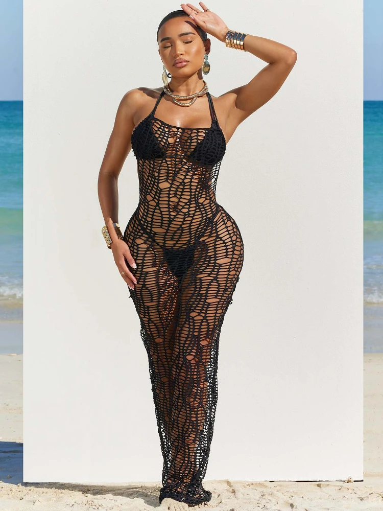 Summer Hollow Out Beach Dress Three Piece Sets Women Sexy Halter Bikini Sets and Slim Long Dress 2024 Fashion Cover Up Beachwear
Summer Hollow Out Beach Dress Three Piece Sets Women Sexy Halter Bikini Sets and Slim Long Dress 2024 Fashion Cover Up Beachwear
