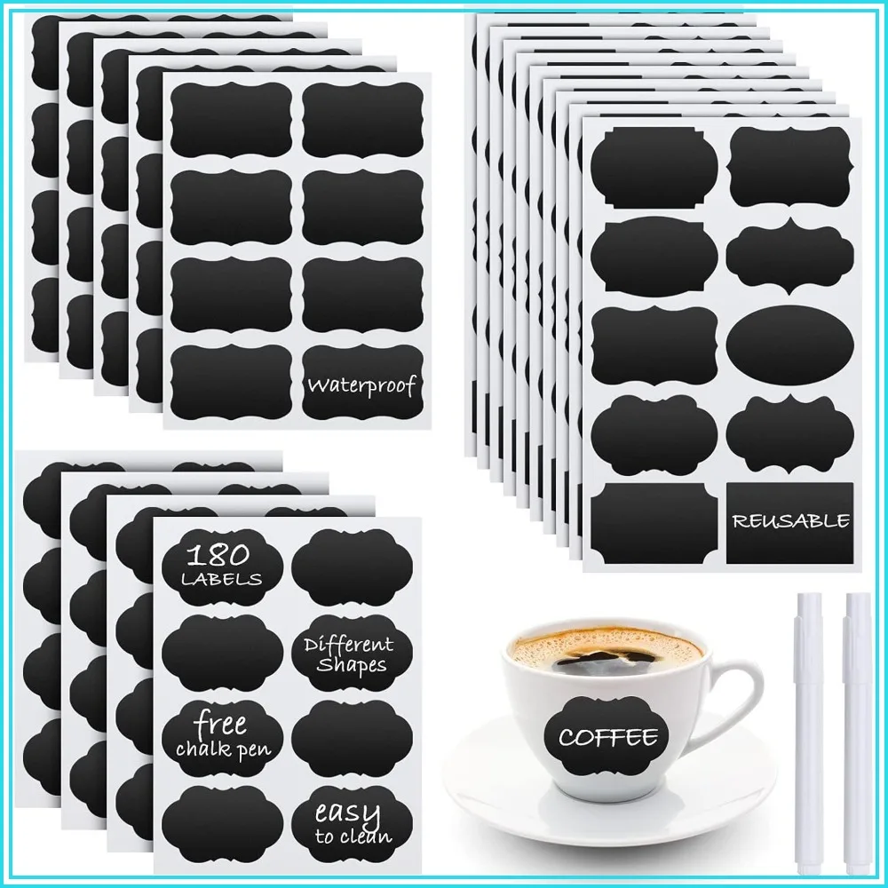 180pcs Waterproof Reusable Chalkboard Labels with 2 Free Erasable Markers for Jars Containers Kitchen Pantry Office
180pcs Waterproof Reusable Chalkboard Labels with 2 Free Erasable Markers for Jars Containers Kitchen Pantry Office