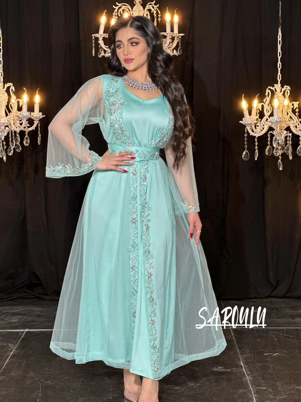 Muslim Caftan Evening Dress Customized A Line Sequined 2025 Banquet Arabic Prom Gown Charming Illusion Sleeves Women Robe
Muslim Caftan Evening Dress Customized A Line Sequined 2025 Banquet Arabic Prom Gown Charming Illusion Sleeves Women Robe