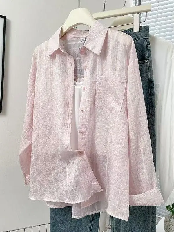 Women's Summer Lightweight Loose Sun Protection irt Outerwear Knot Pure Cotton Long Sve Collar Regular Le...
Women's Summer Lightweight Loose Sun Protection irt Outerwear Knot Pure Cotton Long Sve Collar Regular Le...