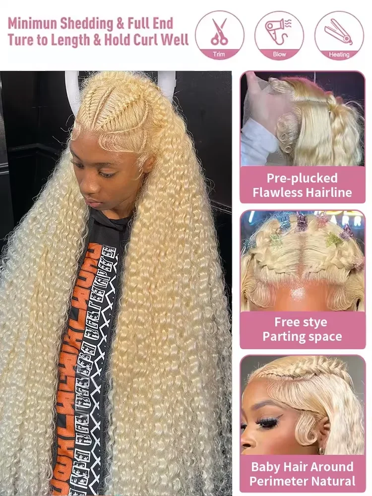 613 Color Honey Blonde Deep Wave Wigs For Women 30 40 Inch Curly Wave 13x4 13x6 Lace Frontal Human Hair Wigs
613 Color Honey Blonde Deep Wave Wigs For Women 30 40 Inch Curly Wave 13x4 13x6 Lace Frontal Human Hair Wigs