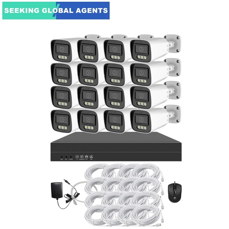 Ready to Ship 16CH Smart Home Security System for Indoor Outdoor Use 16 CHhannel POE Bullet Network Camera with NVR
Ready to Ship 16CH Smart Home Security System for Indoor Outdoor Use 16 CHhannel POE Bullet Network Camera with NVR