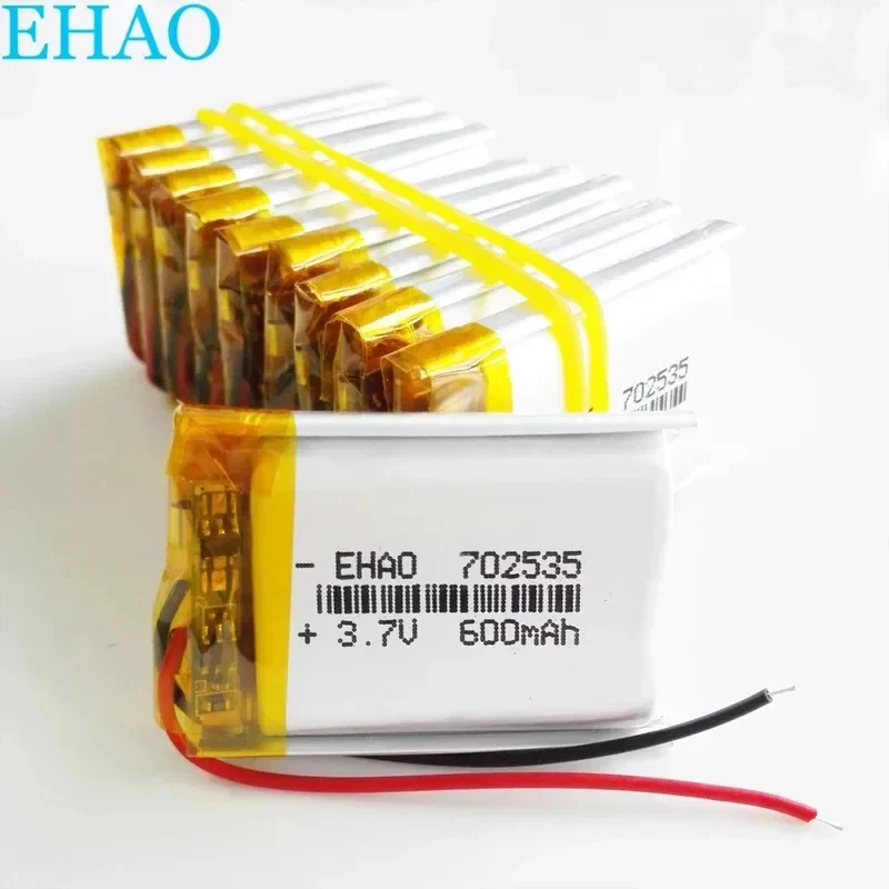 10 PCS 702535 3.7V 600mAh Lithium Polymer LiPo Rechargeable Battery For Mp3 GPS Bluetooth Ebooks Power Bank Camera
10 PCS 702535 3.7V 600mAh Lithium Polymer LiPo Rechargeable Battery For Mp3 GPS Bluetooth Ebooks Power Bank Camera