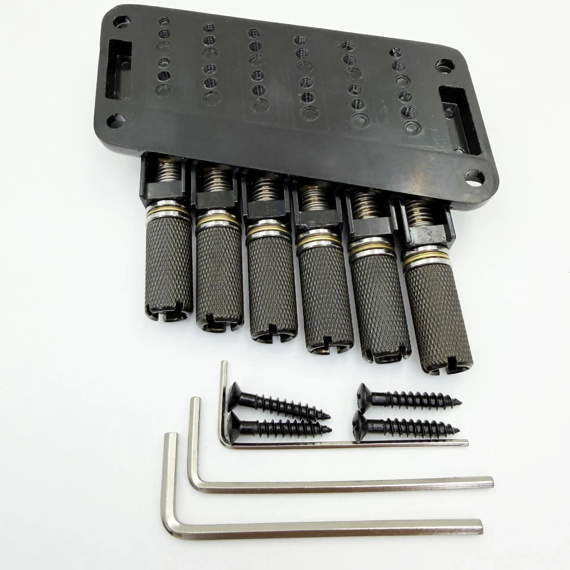 6-String Headless Electric Guitar Bridge Brass Bridge Saddle / Tailpiece Slanted Fret String Bridge for Headless Guitar
6-String Headless Electric Guitar Bridge Brass Bridge Saddle / Tailpiece Slanted Fret String Bridge for Headless Guitar