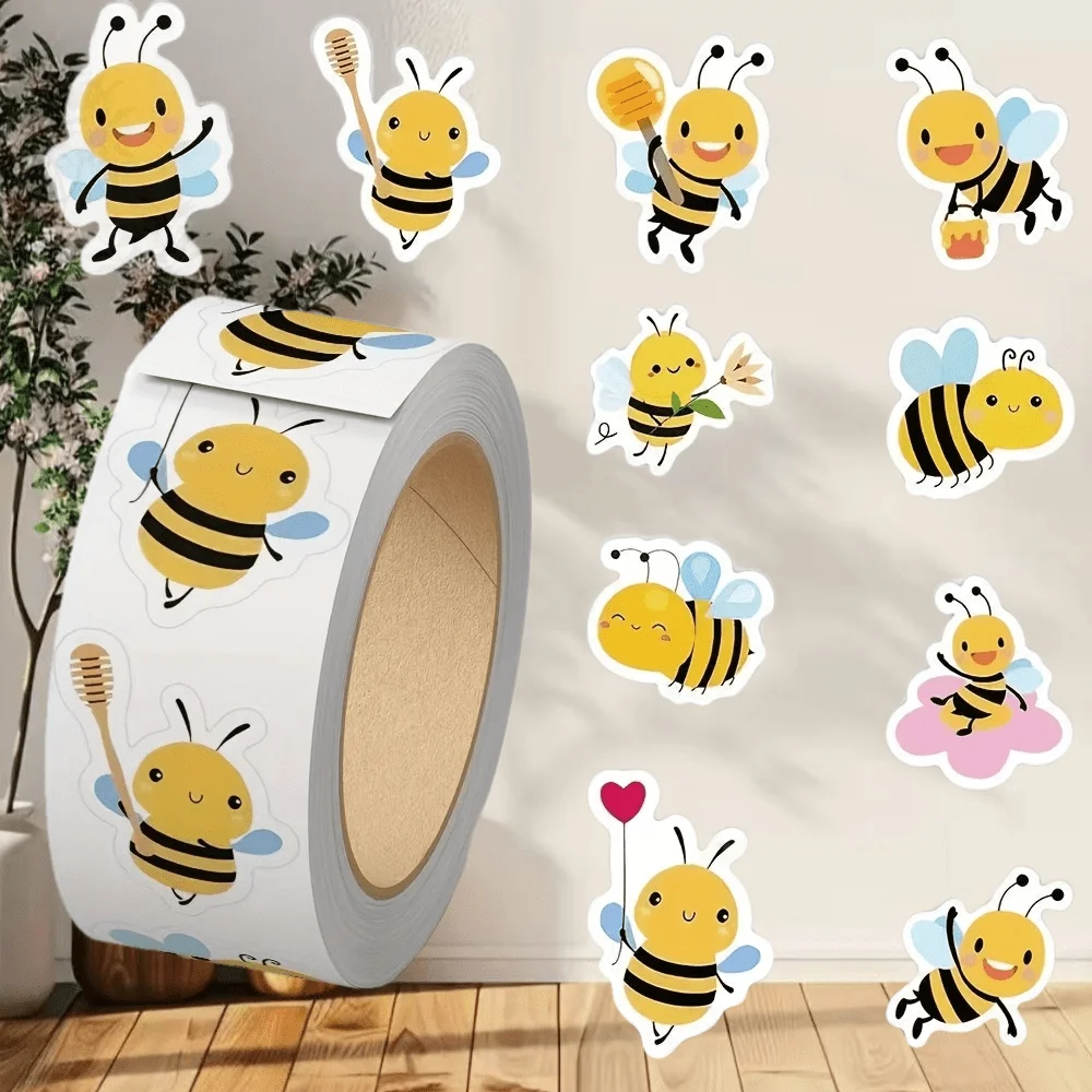 2 Rolls, 500 Stickers Per Roll, 10 Styles of Cute Little Bee-Shaped Stickers, High-Value Cute Decorative Cartoon Quirky Tape, Student Sealing Stickers
2 Rolls, 500 Stickers Per Roll, 10 Styles of Cute Little Bee-Shaped Stickers, High-Value Cute Decorative Cartoon Quirky Tape, Student Sealing Stickers