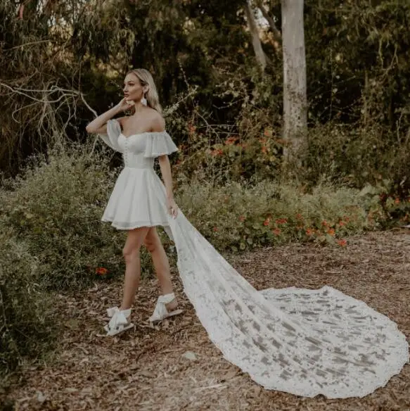 Detachable Boho Wedding Dresses A-line Off The Shoulder Tulle Lace Bohemian Wedding Gown Bridal Dresses Vestidos De Novia
Detachable Boho Wedding Dresses A-line Off The Shoulder Tulle Lace Bohemian Wedding Gown Bridal Dresses Vestidos De Novia