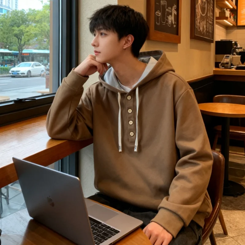 Hoodie for autumn and winter men's new style long sleeved hooded sportswear fashionable casual men's sportswear loose clothing
Hoodie for autumn and winter men's new style long sleeved hooded sportswear fashionable casual men's sportswear loose clothing