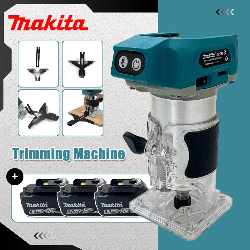 Makita DRT50 Cordless Trimmer Rechargeable Trimming Machine Brushless Slotting Tool Milling Woodwork Engraving Machine
Makita DRT50 Cordless Trimmer Rechargeable Trimming Machine Brushless Slotting Tool Milling Woodwork Engraving Machine