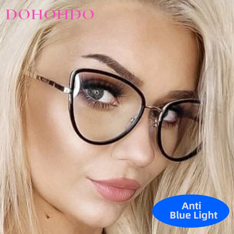 Retro Metal Cat Eye Eyeglasses Women Luxury Brand Designer Computer Anti Blue Light Glasses Unisex Fashion Vintage Eyeglasses
Retro Metal Cat Eye Eyeglasses Women Luxury Brand Designer Computer Anti Blue Light Glasses Unisex Fashion Vintage Eyeglasses